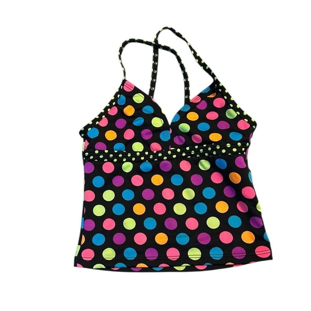 Candy Girl Swim Girl’s Colorful Polka Dot Tankini Top